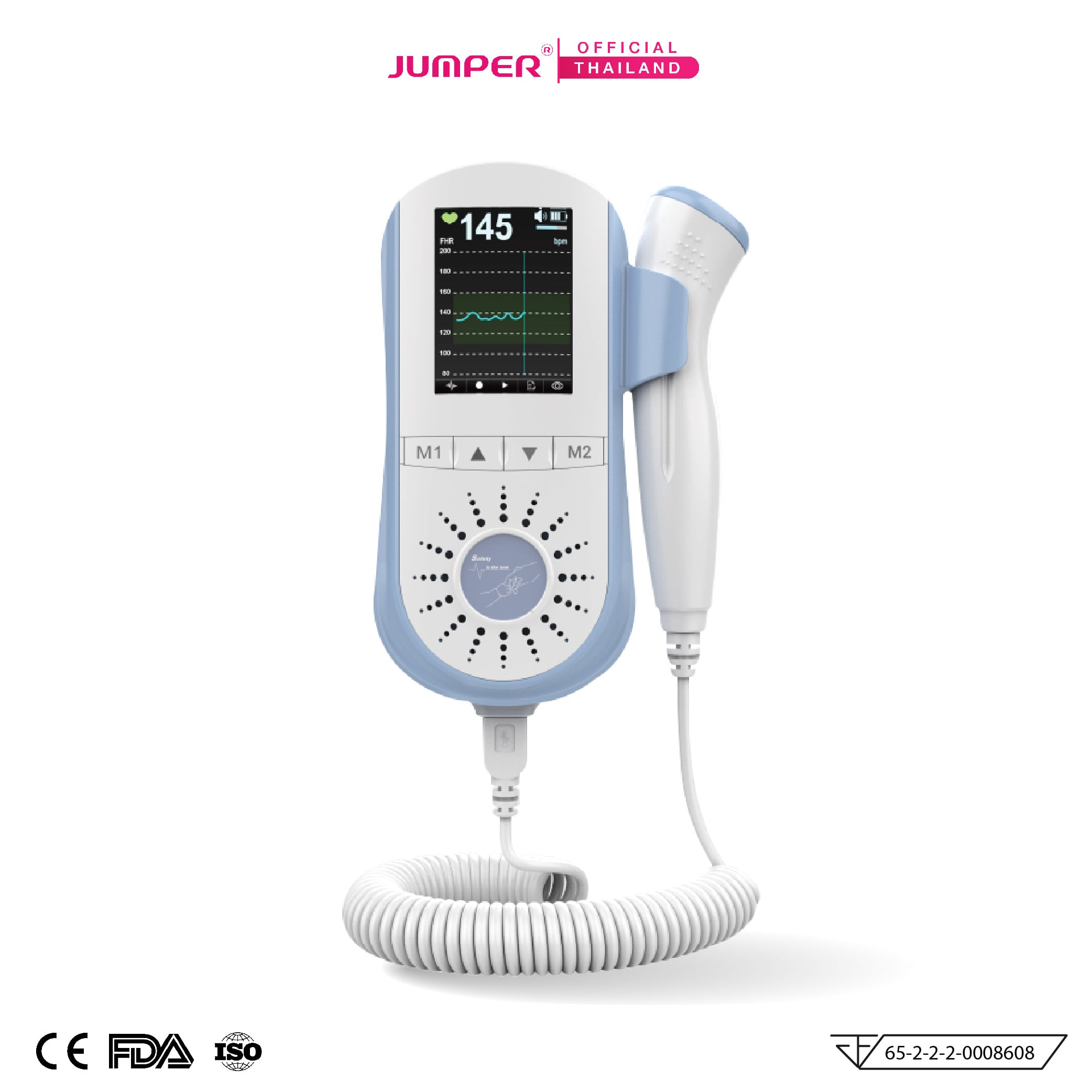 เครื่องฟังเสียงหัวใจทารกในครรภ์ JUMPER รุ่น 100E มาตรฐานเยอรมัน รับประกัน 2 ปี_0